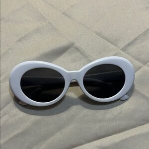 White Oval Sunglasses